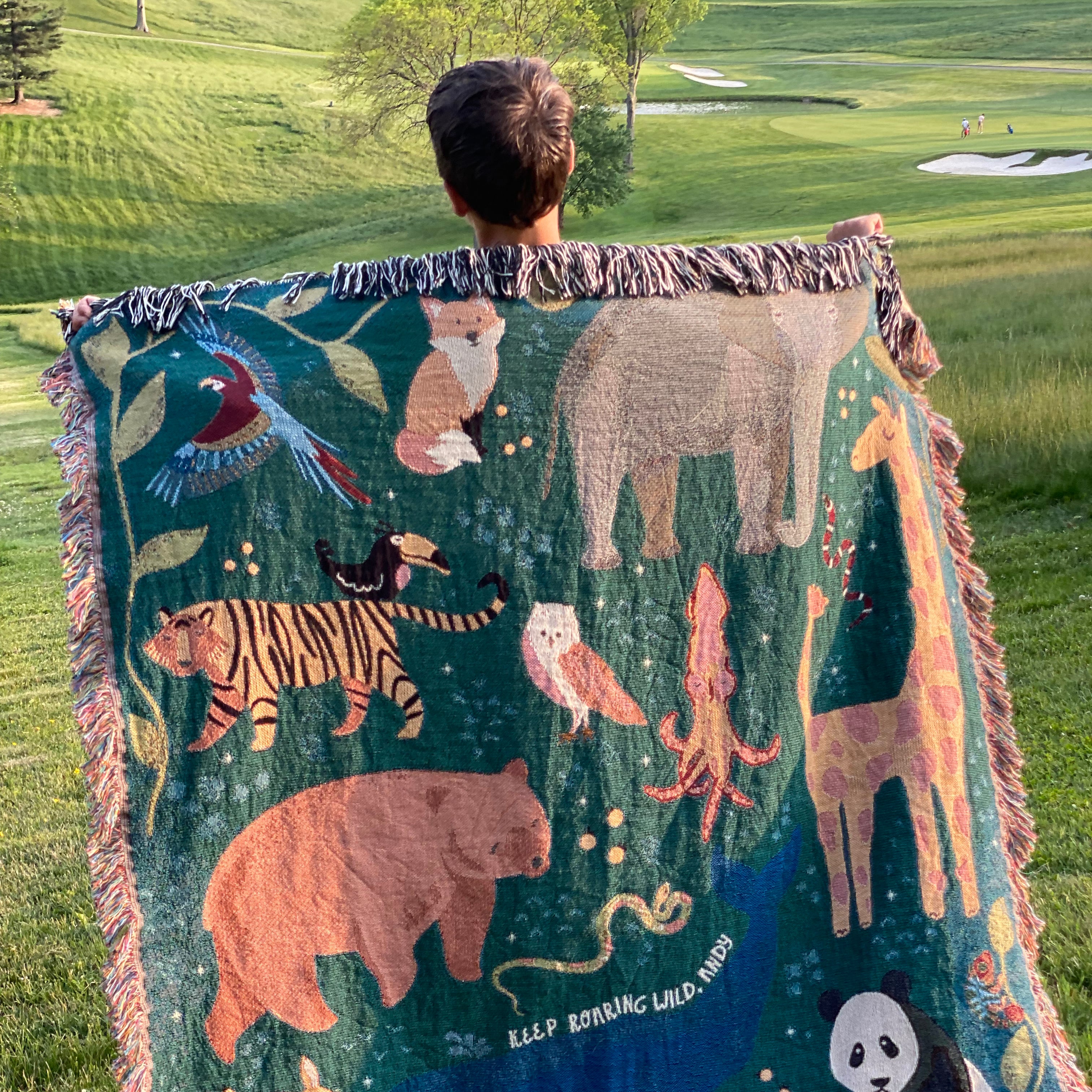 The Woodland Dreams Woven Blanket