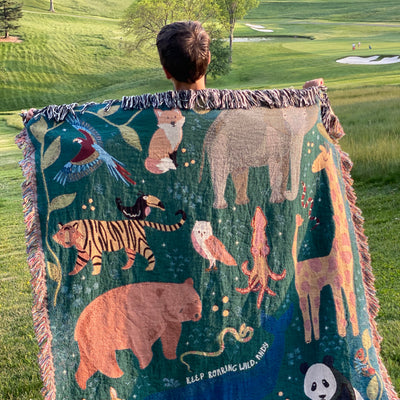 The Woodland Dreams Woven Blanket