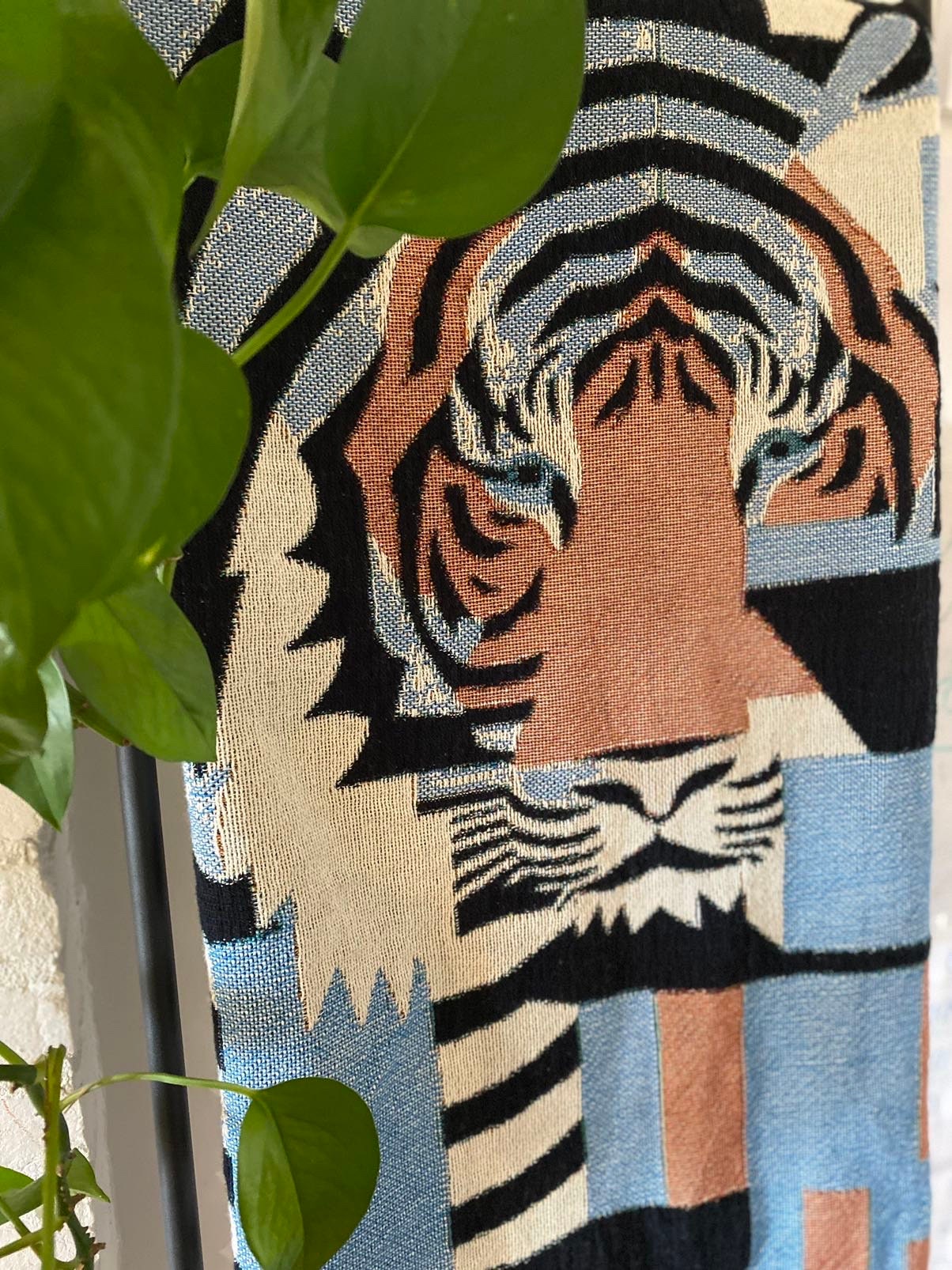 1 Year Anniversary Gift For Boyfriend, Teen Room Wall Decor, Woven Throw Blanket, Cat, Wall Tapestry, Woven Tapestry