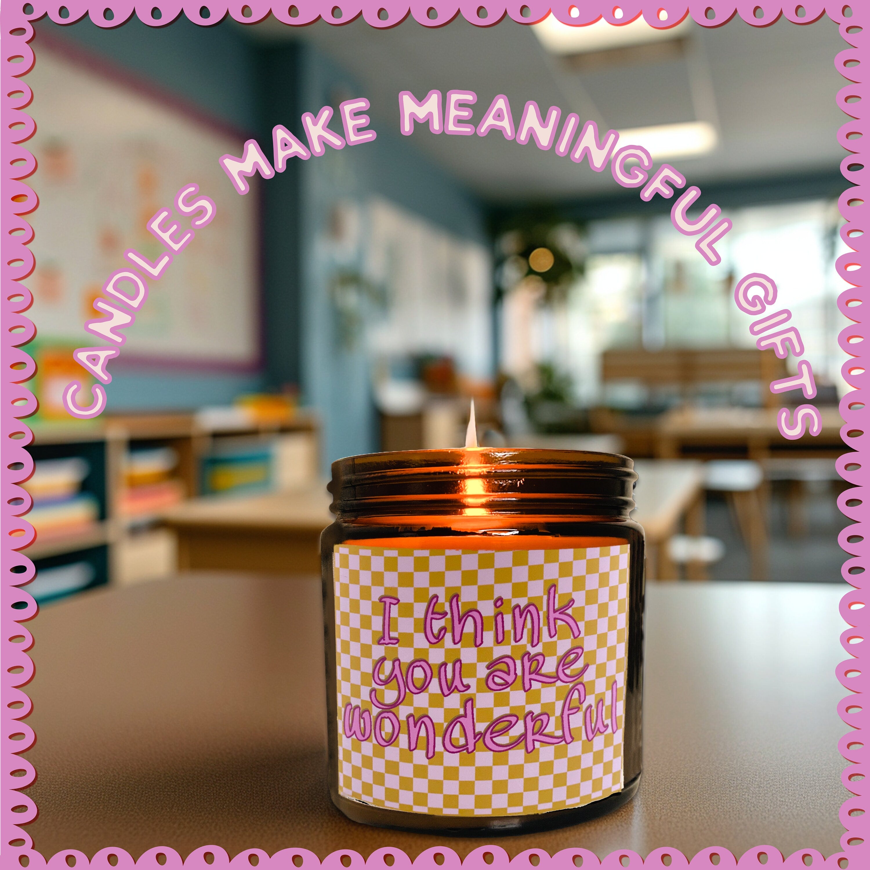 Aesthetic Scented Candle, Booknook Gift, Book Nook Decor, Cute Aesthetic Gift, Natural Soy Wax, Hygge time, Reading Nook