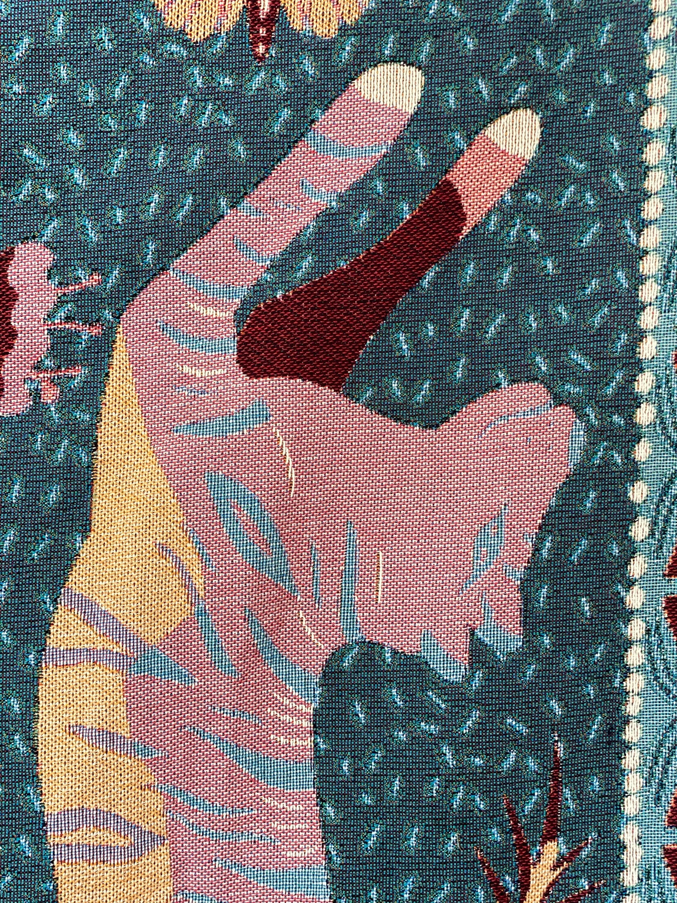 Eclectic Woven Throw Blanket. Maximalist Bedroom - Tapestry Aesthetic. Tiger Boho Throw Blanket. Gift For Her. Girl Power Gift.