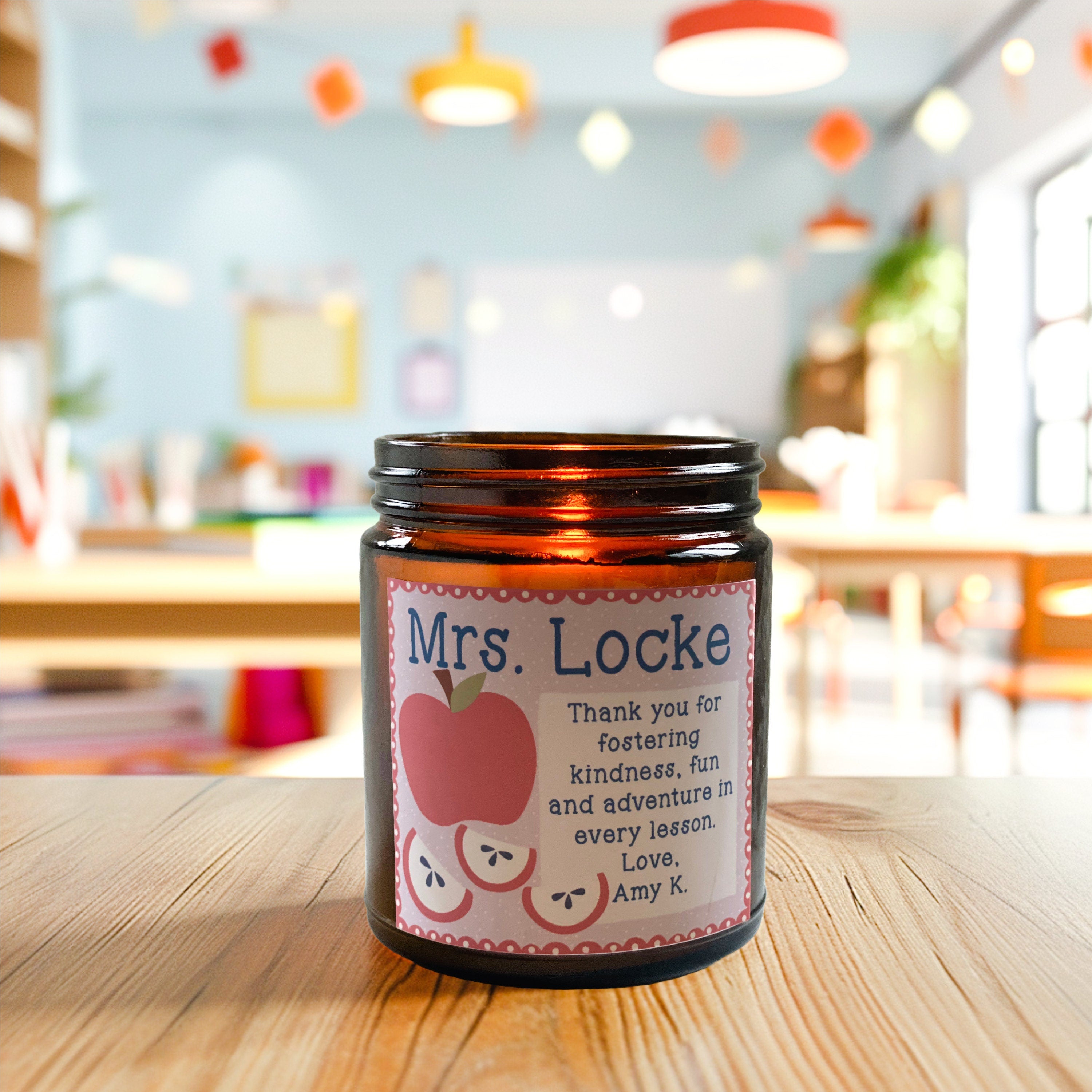 Custom Gift For Teacher Candle for Classroom Decor Teacher Appreciation Gifts Personalized Candle for Teacher End Of School Gift For Teacher