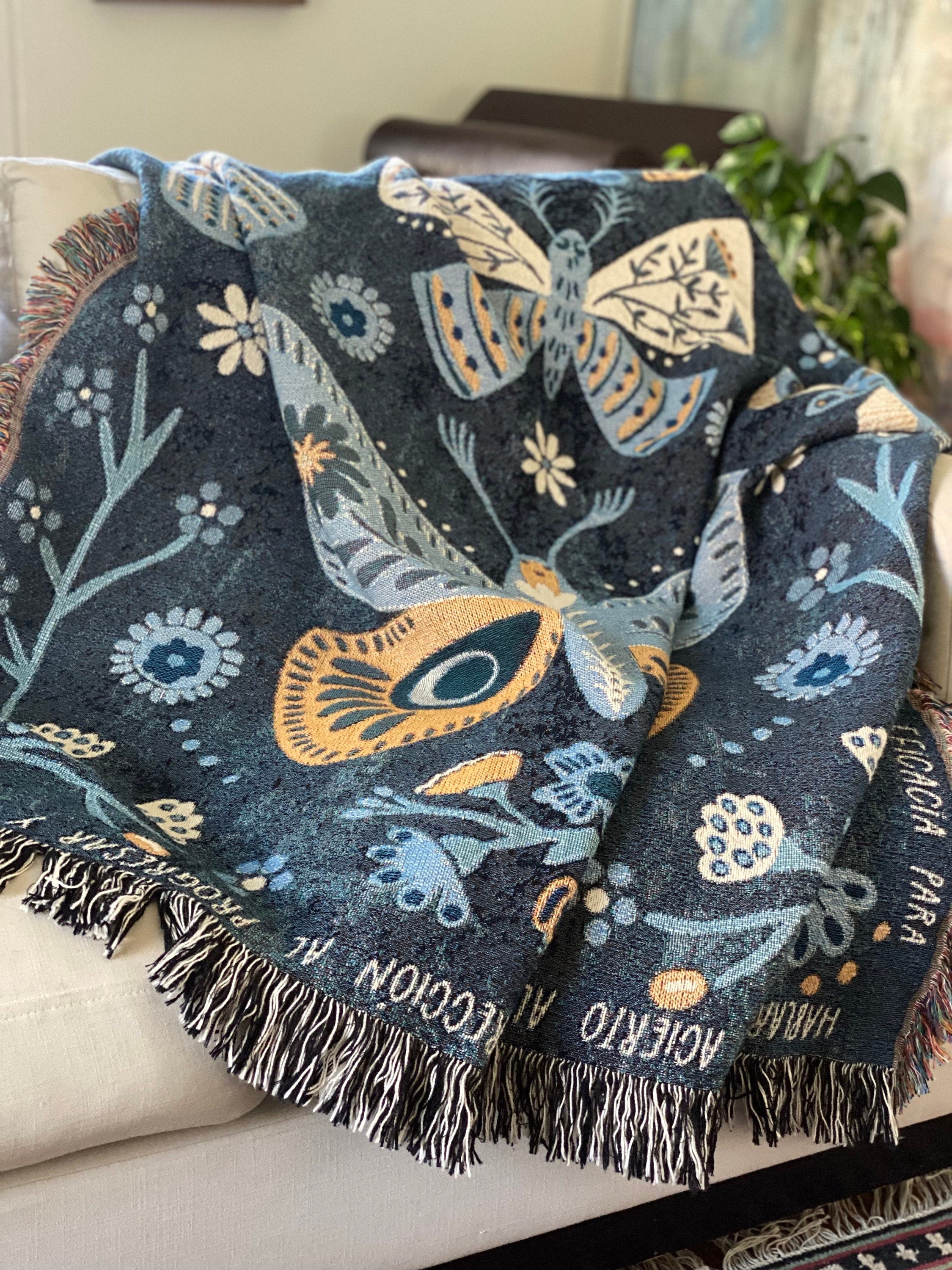 Boho Room Decor Woven Throw Blanket Gift For Mom Eclectic Room Decor Gift for Friend