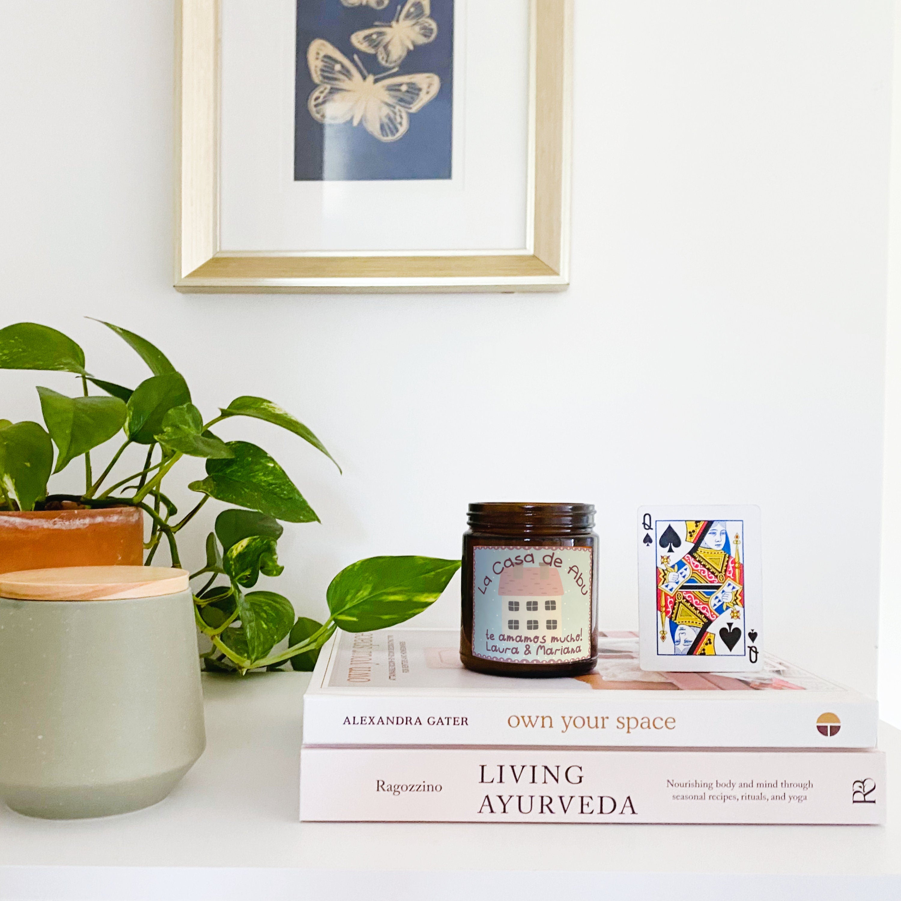 Personalized Scented Candle Mother's Day Gift Abuela Custom Candle Kitchen Island Decor Housewarming Gift for Grandma Vegan Soy Candle