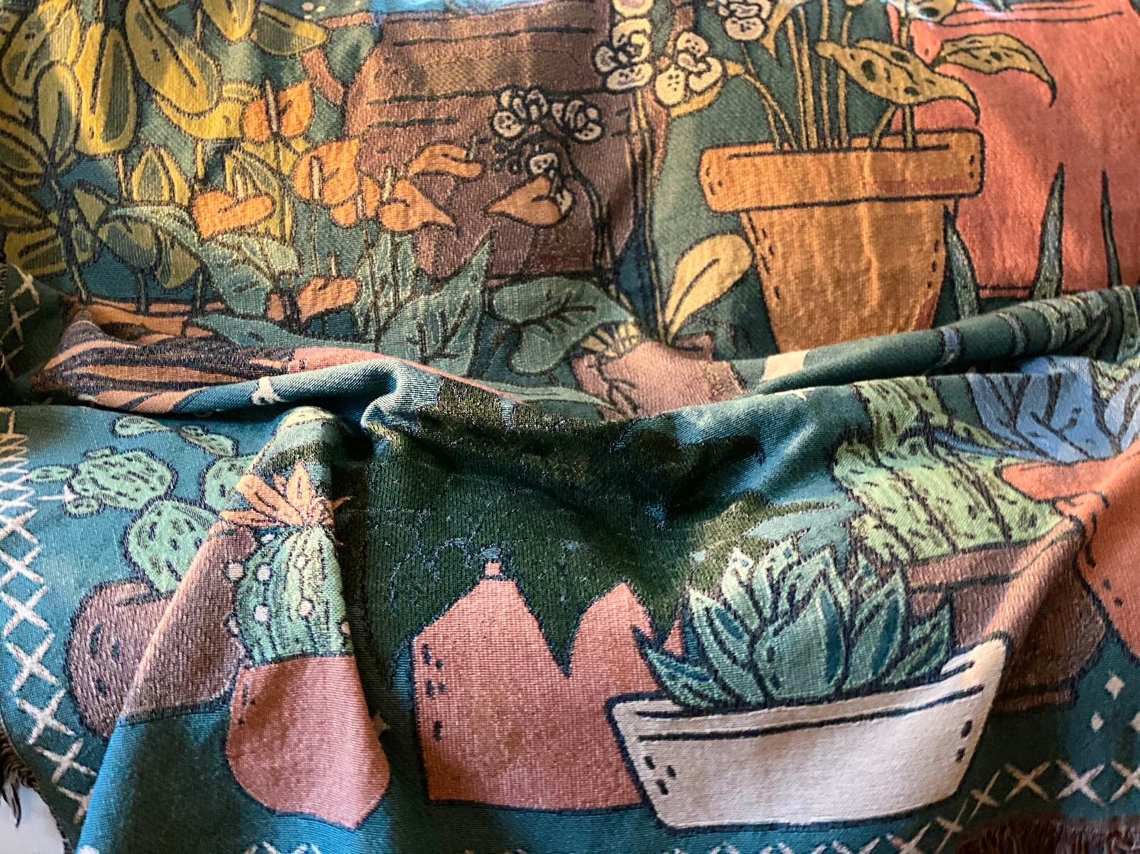 Gift for Plant Lover, Custom Tapestry, Gardener Gift, Botanical Blanket, Plant Lady Gift, Plants Aesthetic, Botanical Tapestry, Hygge Gift