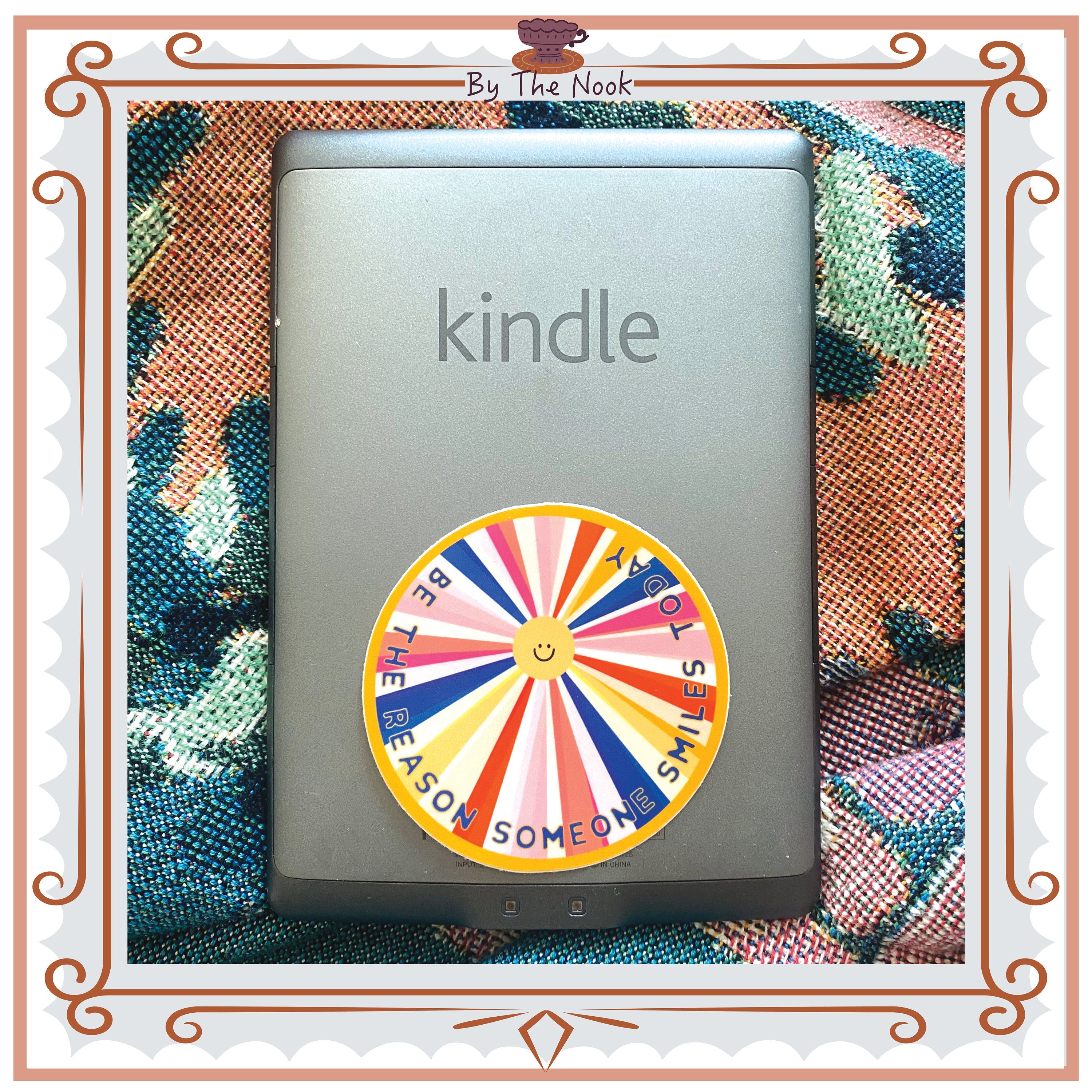 Smiley Rainbow Waterbottle Sticker, Journal Stickers, Planner Stickers, Readers Gift, Book Sticker for Laptop, Kindle Sticker