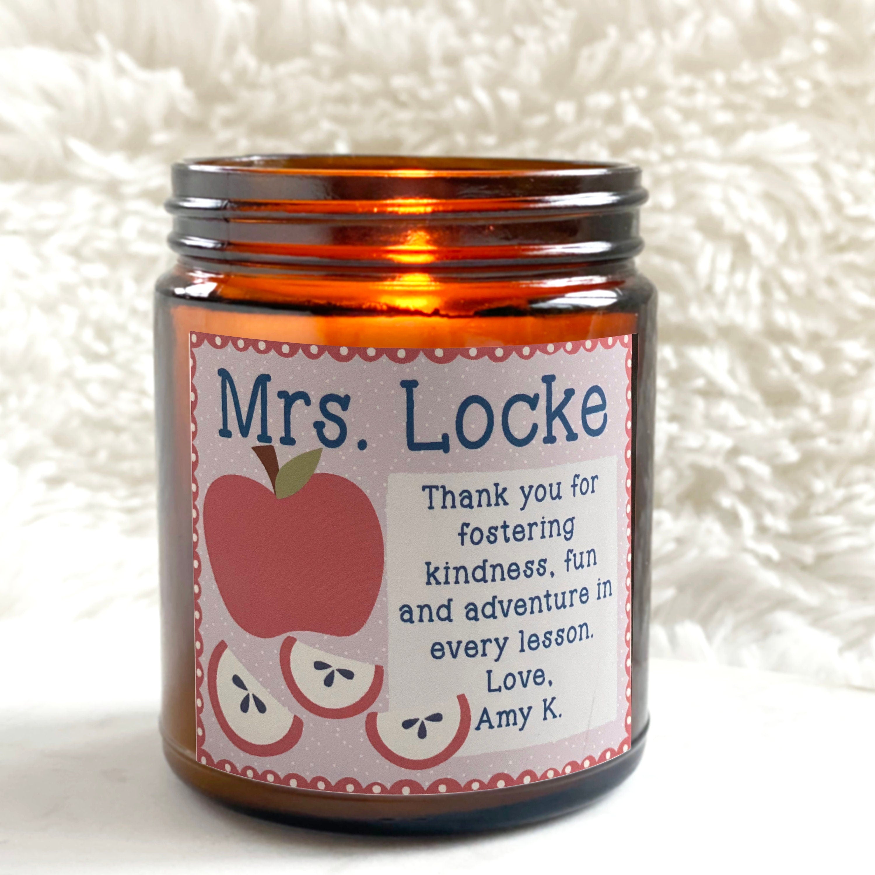 Custom Gift For Teacher Candle for Classroom Decor Teacher Appreciation Gifts Personalized Candle for Teacher End Of School Gift For Teacher