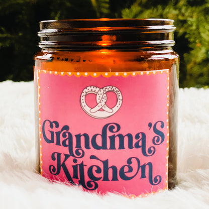 Grandma's Kitchen Scented Candle, Mother's Day Gift for Nana, Pink Coquette Room Decor, Kitchen Island Decoration