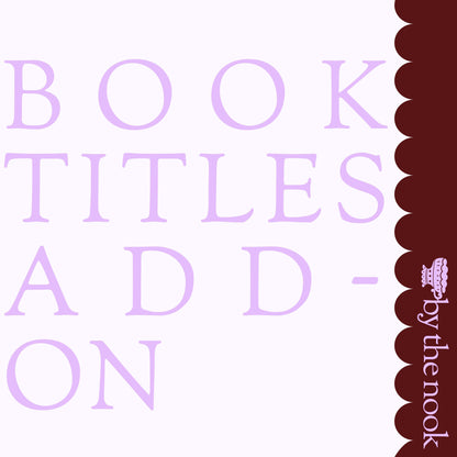 Favorite Books Blanket FULL CUSTOMIZATION Add-On