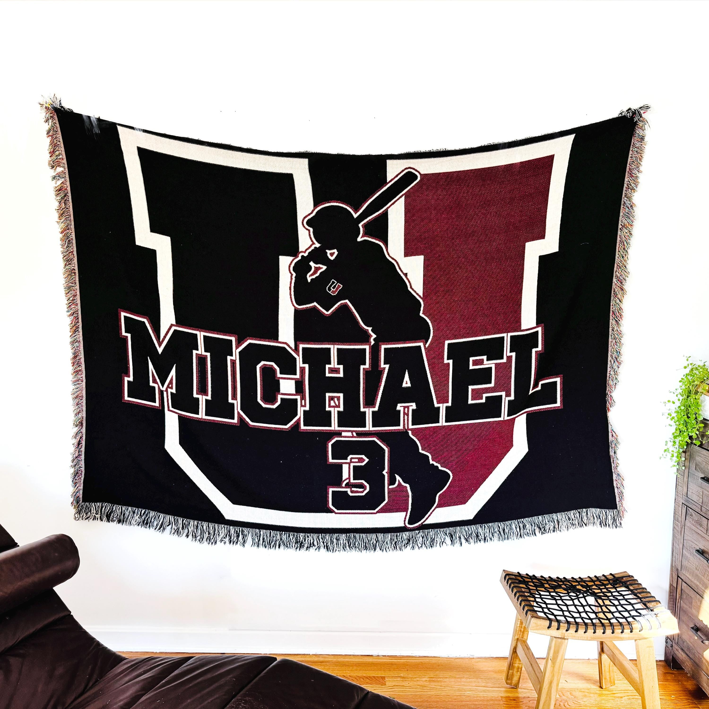 Upper St Clair Woven Blanket - Tapestry Aesthetic - Teen Room Decor  - Family Blanket