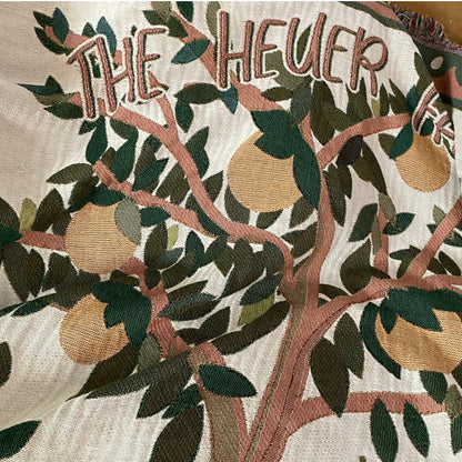 Family Tree Custom Tapestry Blanket, Grandmas Garden Woven Blanket, Personalized Mother'S Day Gift, Family Names Gift, Mimi'S Garden