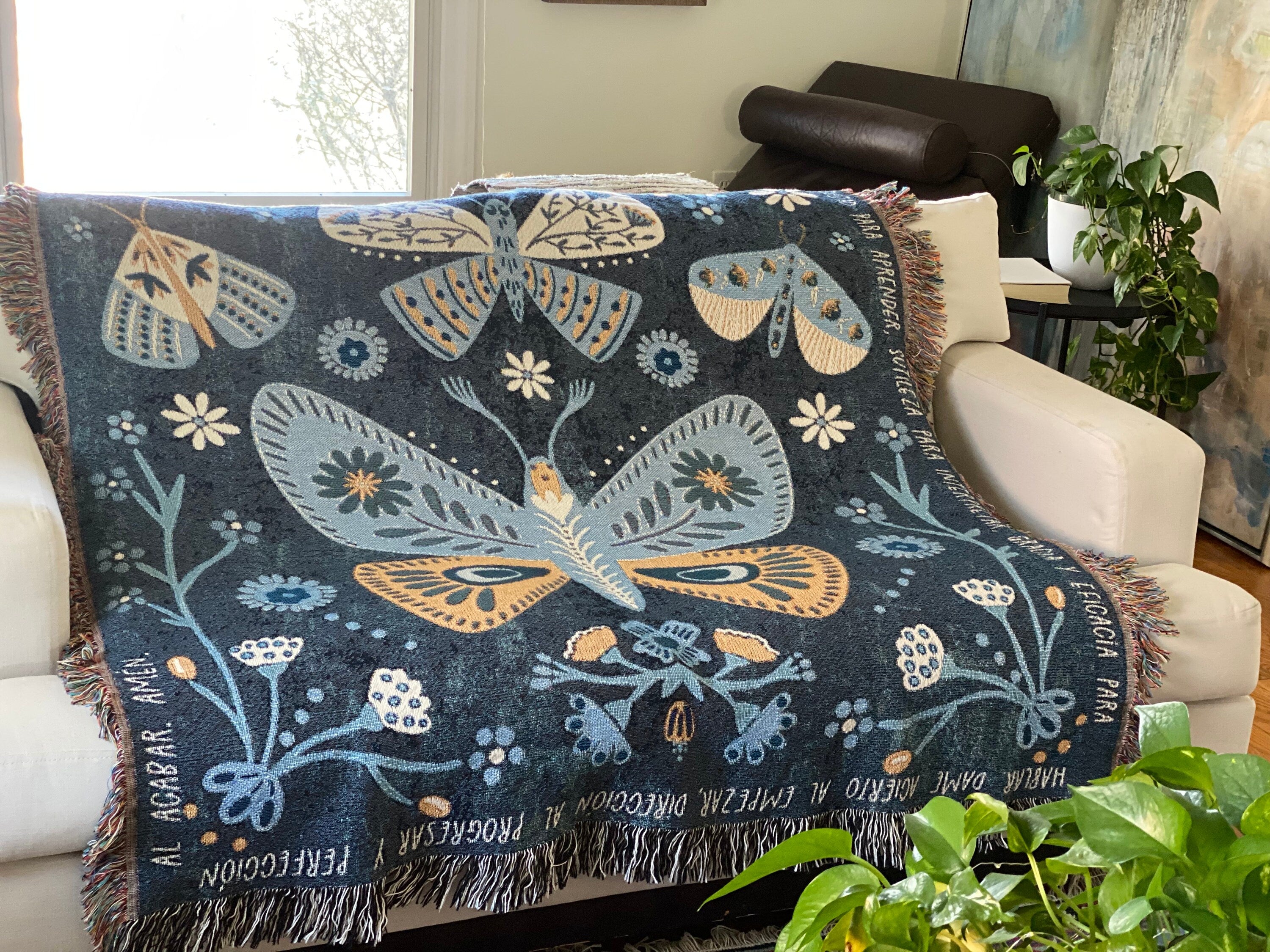 Boho Room Decor Woven Throw Blanket Gift For Mom Eclectic Room Decor Gift for Friend