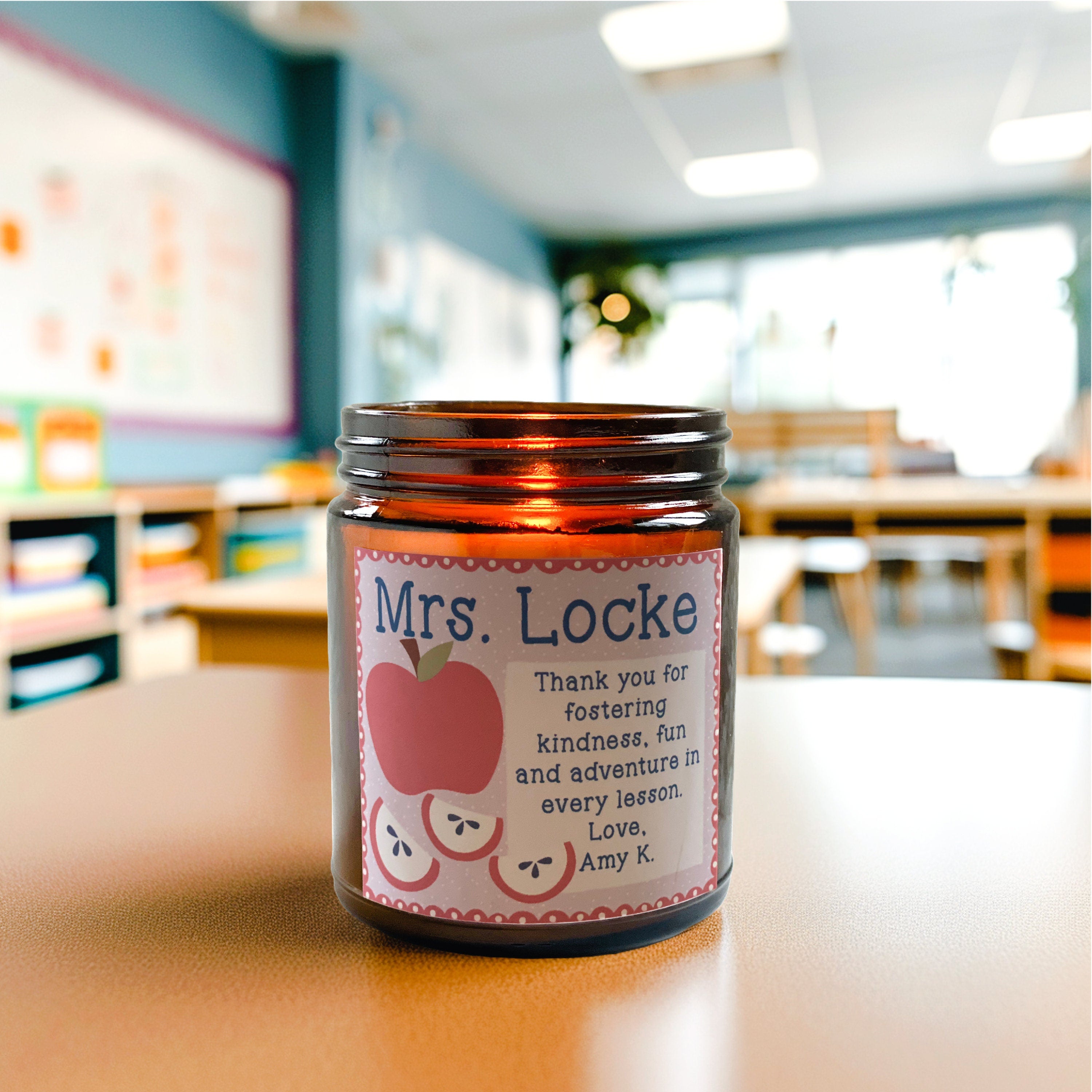 Custom Gift For Teacher Candle for Classroom Decor Teacher Appreciation Gifts Personalized Candle for Teacher End Of School Gift For Teacher
