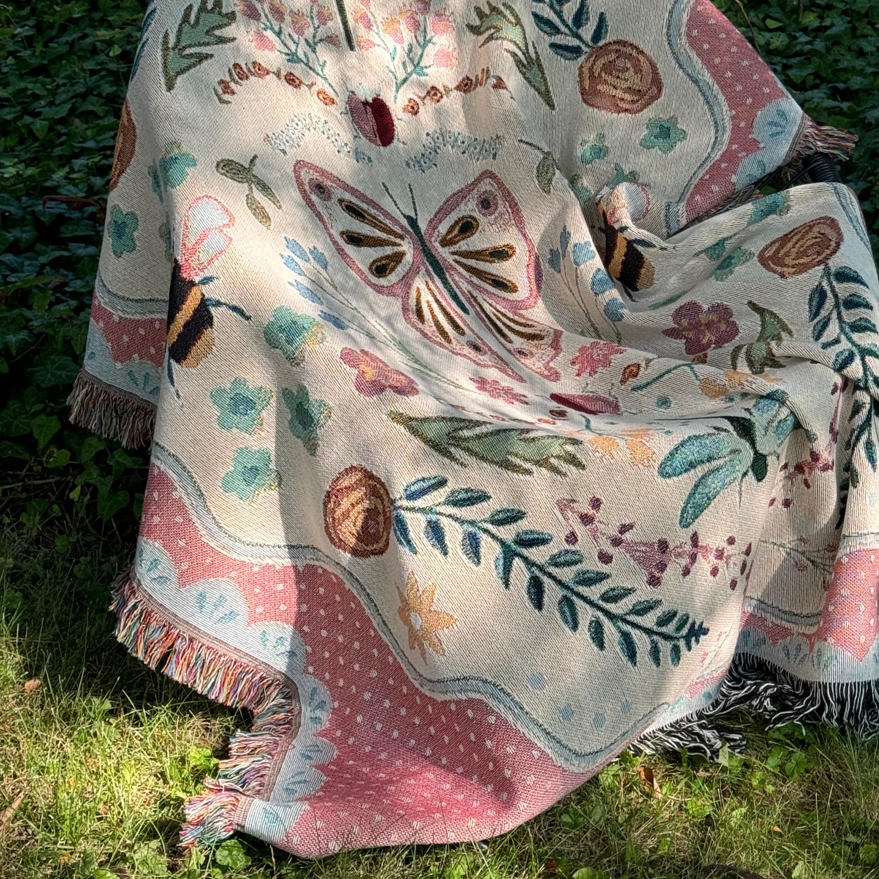 Coquette Room Decor: Cotton Blanket, Cottagecore Aesthetic, Wall Hanging Tapestry, Maximalist Decor Whimsical Room