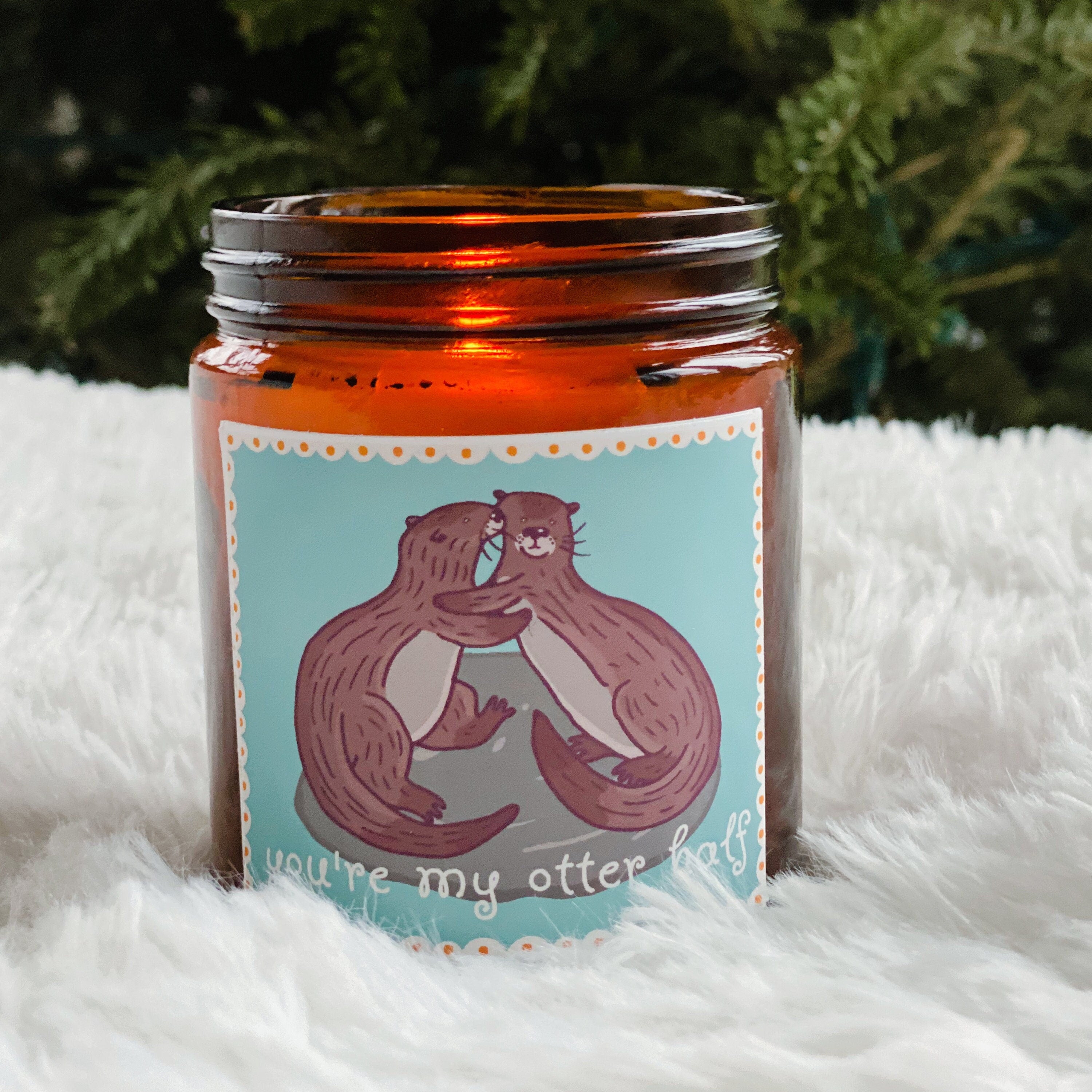 You're My Otter Half Cute Scented Candle , Booknook Gift, Book Nook Decor, Cute Aesthetic Gift, Natural Soy Wax, Hygge time, Reading Nook