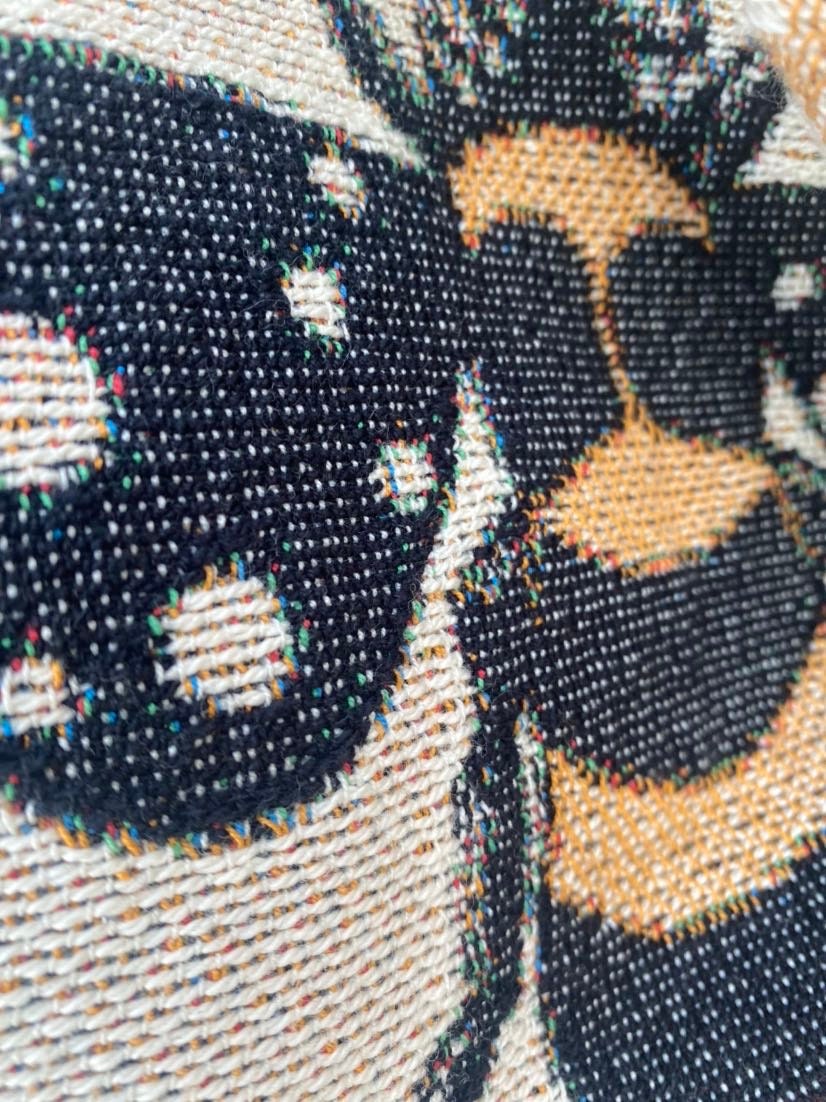 Woven Throw Blanket, Bees Hornets Tapestry. Hockey Personalized Gift. Eclectic Home Decor. Boho Home.