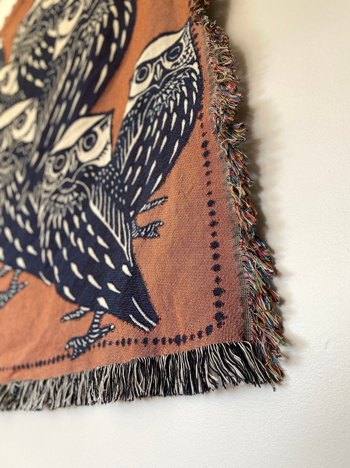 Picnic Blanket for Animal Lover Woven Throw Blanket Personalized Picnic Blanket for Couples Eclectic Home Decor Custom Wedding Gift