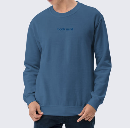 Book Club Essentials: Bookish Sweatshirt Book Nerd Embroidered Crewneck Read Gift Books Lover Gift Bookworm Sweatshirt