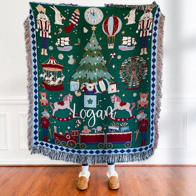 The Christmas Morning Woven Blanket