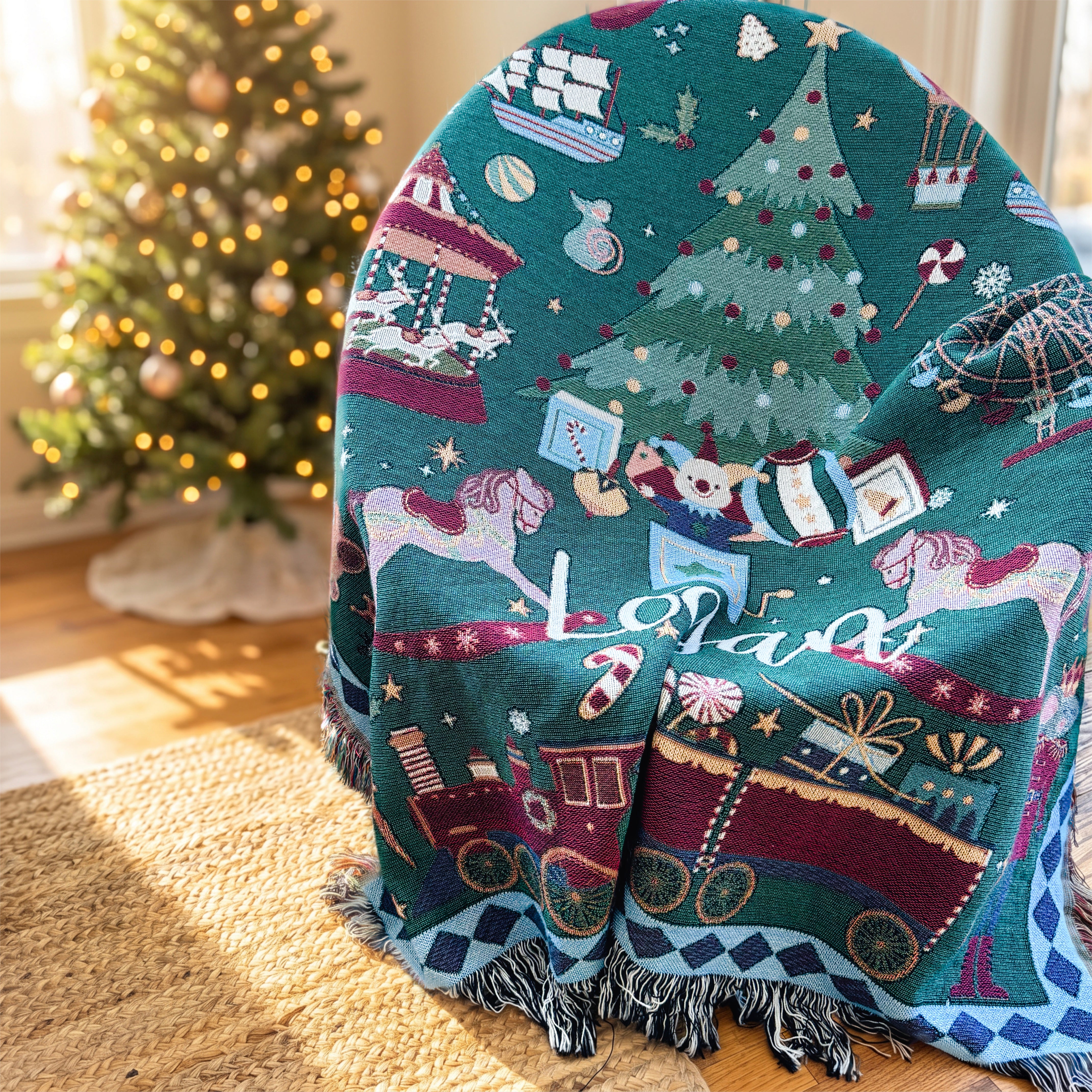 The Christmas Morning Woven Blanket