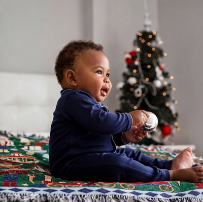 The Christmas Morning Woven Blanket