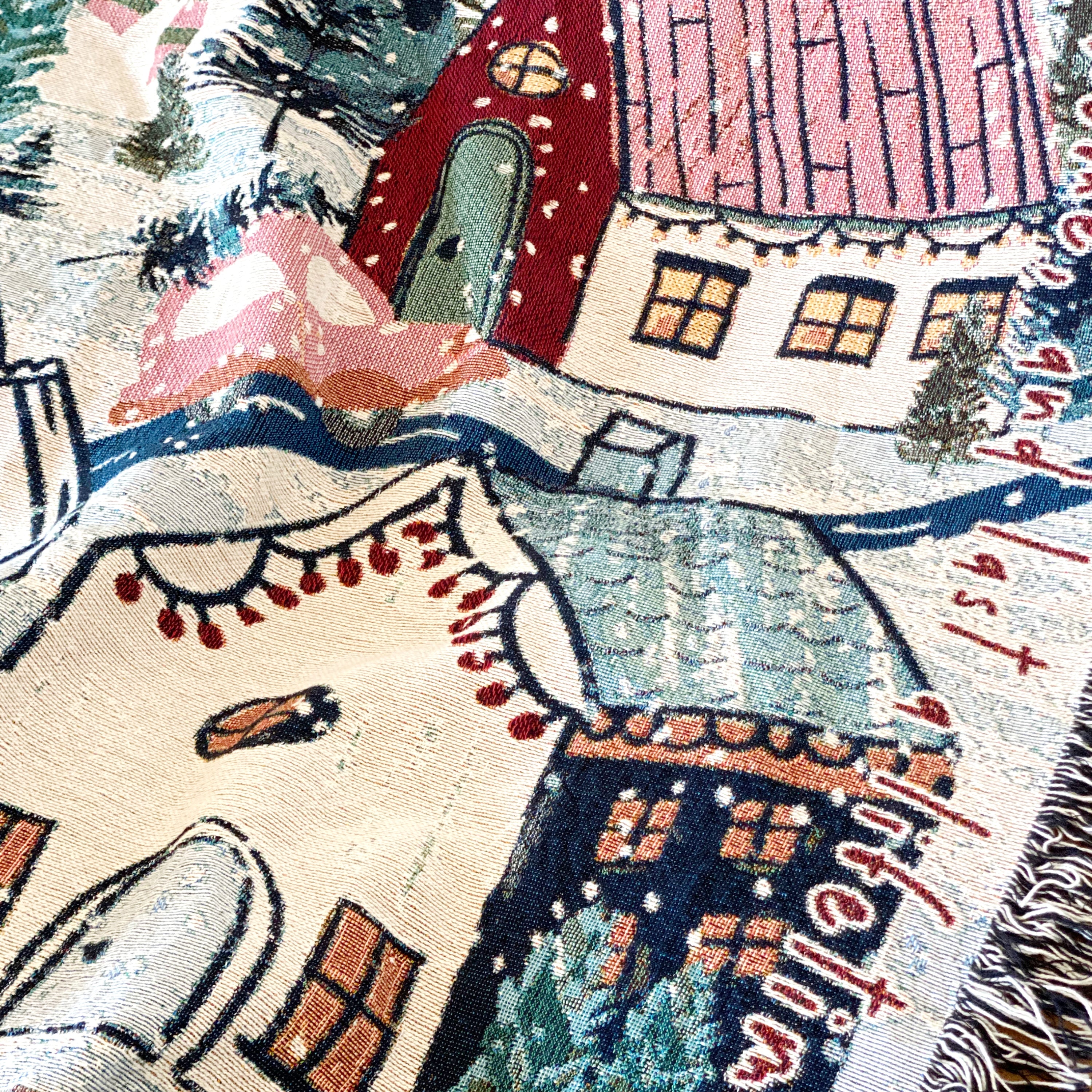 The Winter Village Woven Blanket