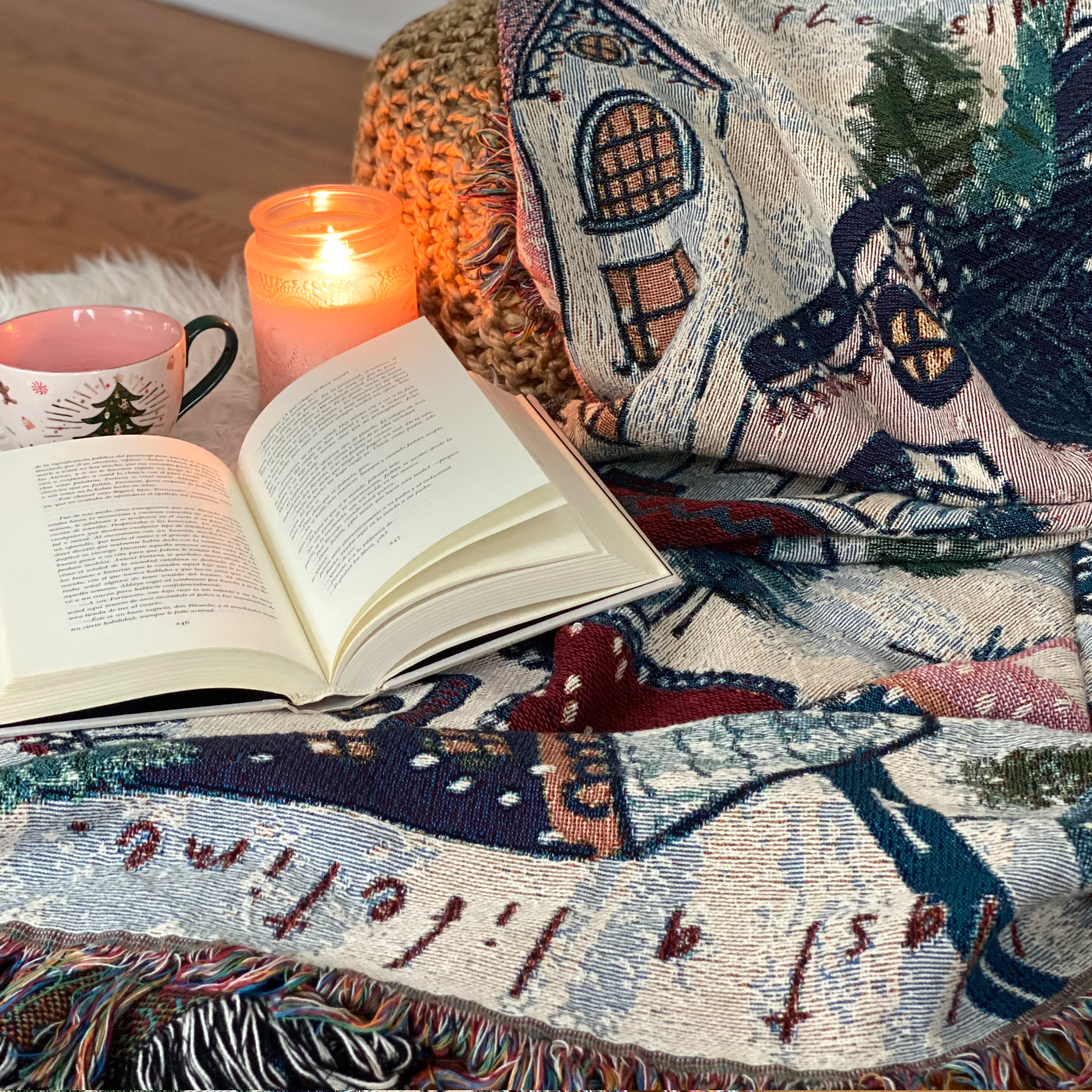 The Winter Village Woven Blanket