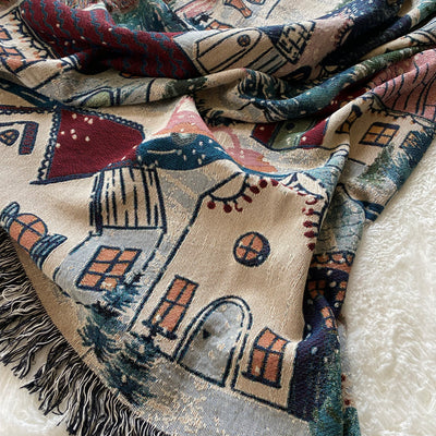 The Winter Village Woven Blanket